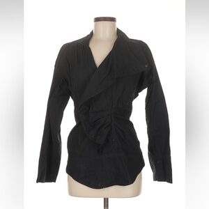 Isabel Marant Black Asymmetrical and Fitted Blouse